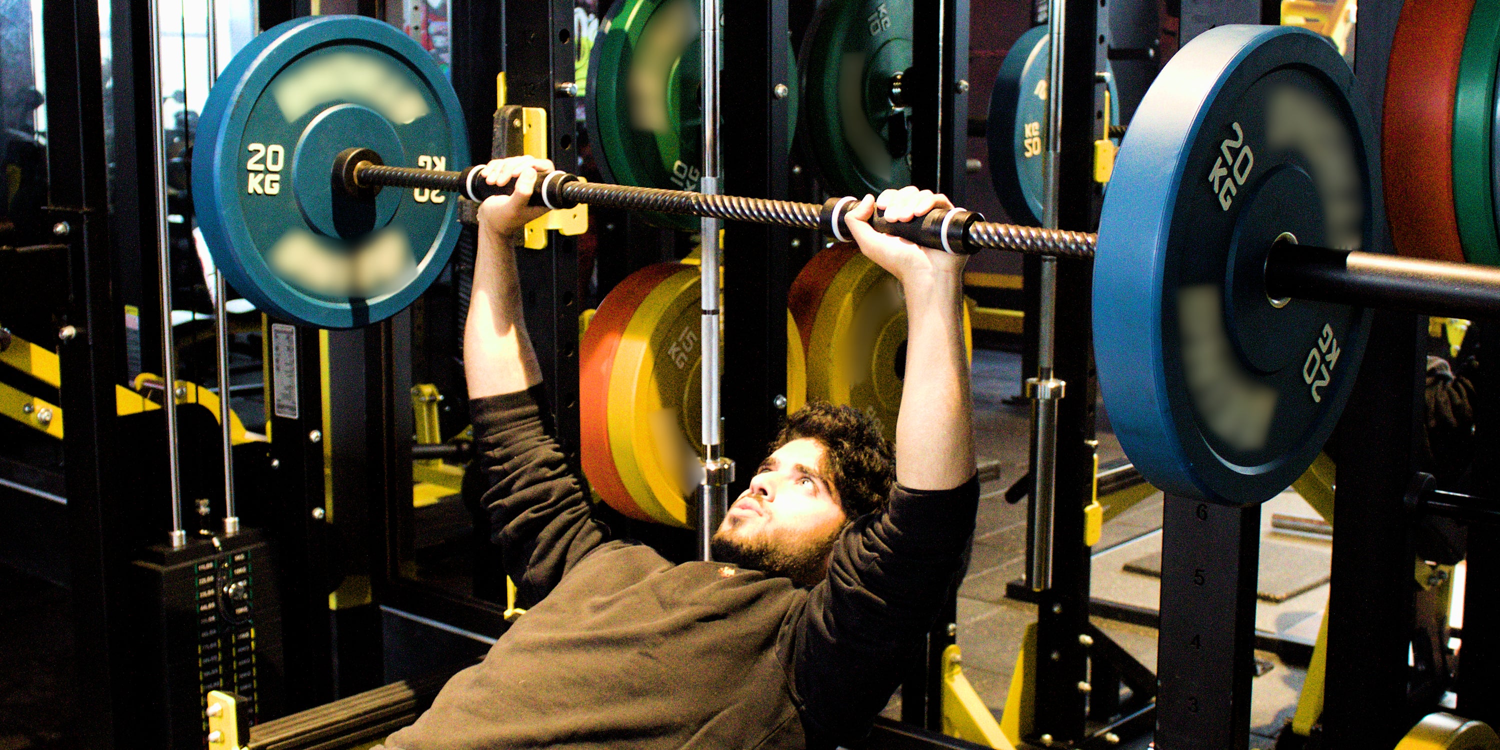 Press Grip Width T Bar Bench Press MEGASTAR Chest Press Machine